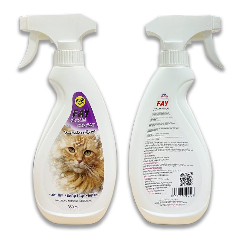 Xịt tắm khô Fay Groom for Cat 350ml