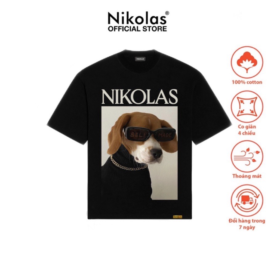Áo thun trẻ em unisex nikolas the dog 8 - animal collection 2023