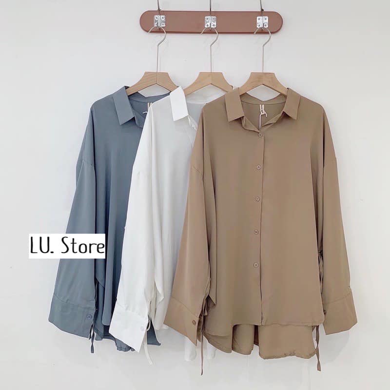 Áo sơ mi dài tay buộc dây, áo sơ mi nữ, sơ mi kiểu, sơ mi hàn quốc, PHUONGMART, Sơ mi ulzzang, sơ mi unisex from rộng, sơ mi cao cấp, sơ mi lụa, sơ mi voan, sơ mi học sinh, sơ mi đi học, sơ mi vintage