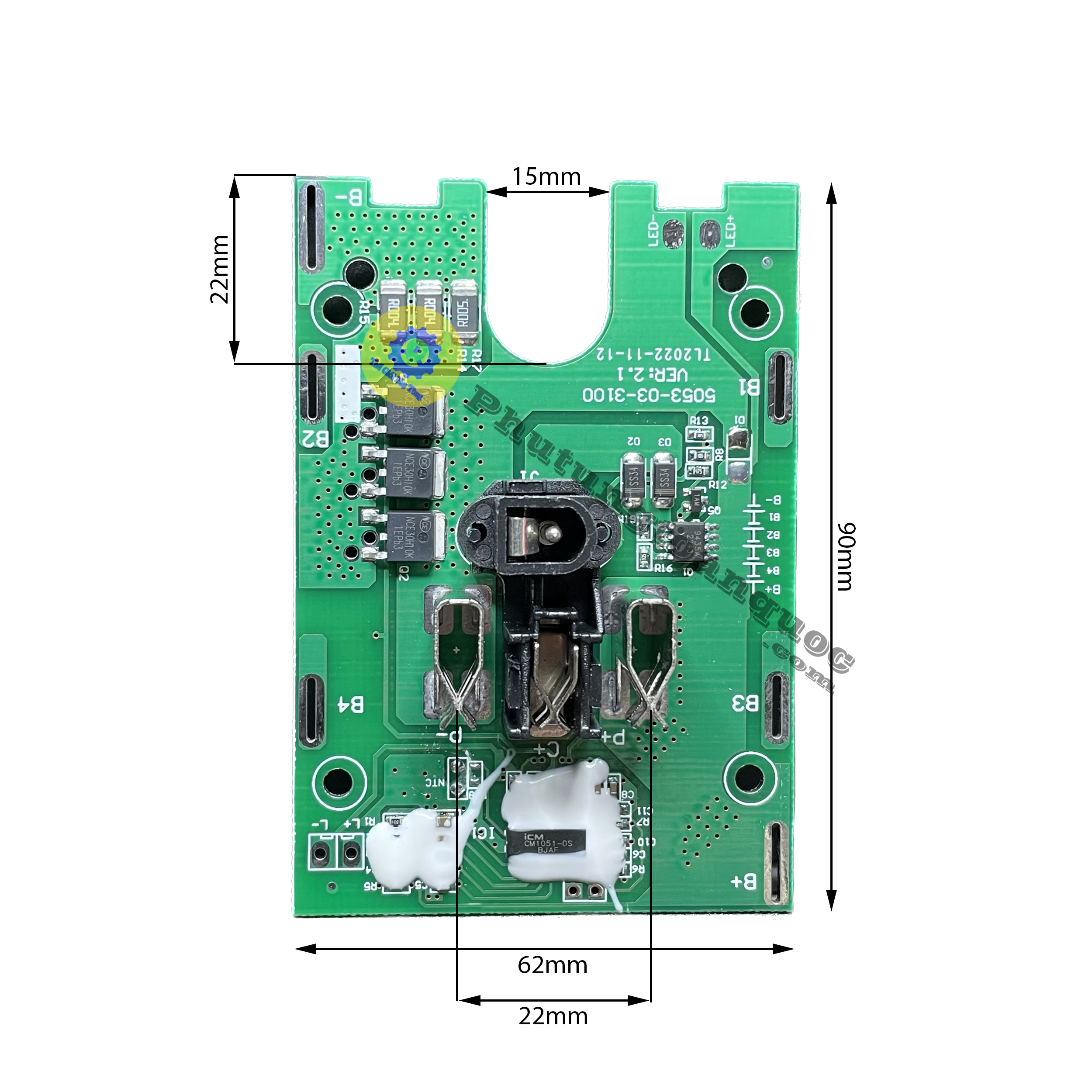 Mạch sạc và bảo vệ pin 10 cell li-ion pin máy boss hoặc hitachi 18v xài chung pin nhái 199v