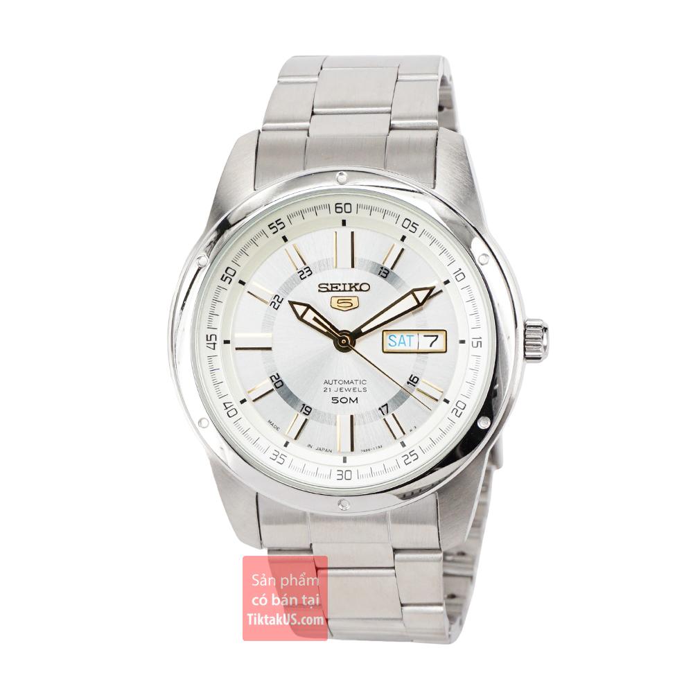 [HCM]Đồng hồ nam dây sắt không gỉ Seiko 5 SNKN11J1 kích cỡ 42mm chịu nước 100m xuất xứ Nhật Bản