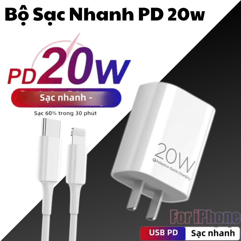   LazM Chính Hãng  Bộ Sạc Nhanh PD 20w Chính Hãng  Sạc Nhanh Iphone 20w Type-C Pd Cho Ip 6 7 8 8plus X Xsmax 11 12 13 13 14 Promax Plus Promax Bảo Hành 12 Tháng Chất Liệu Dây Dù Siêu Bền - Củ Sạc Cao Cấp Chống Cháy Nổ Phân Phối Chính Hãng 