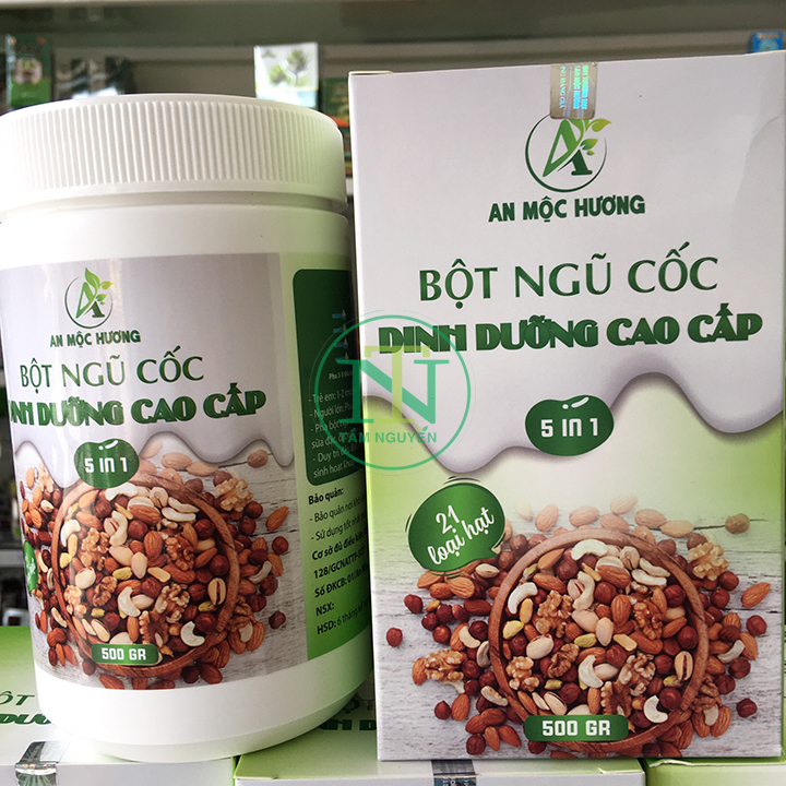 [Lợi sữa, tăng cân, bồi bổ]Bột ngũ cốc dinh dưỡng cao cấp AN MỘC HƯƠNG 21 loại hạt 500G