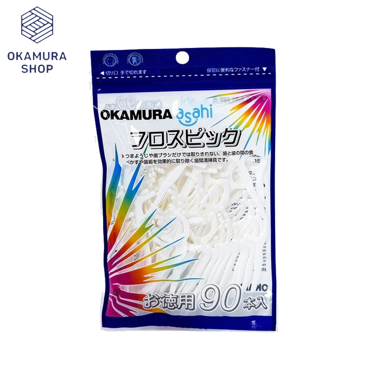 [HCM]Tăm chỉ nha khoa Okamura - Bịch 90 cây