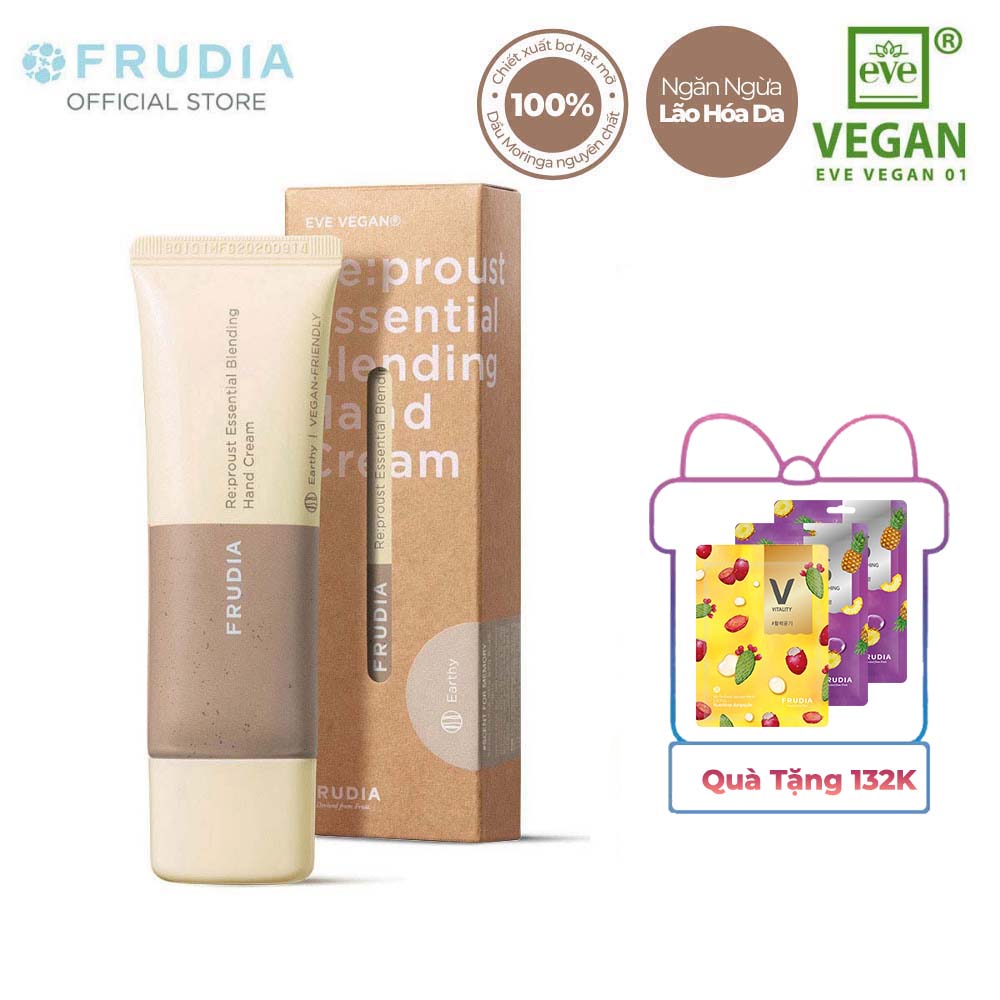 [Tặng 132K]Kem dưỡng da tay Frudia Re:proust Essential Blending Handcream Earthy 50g