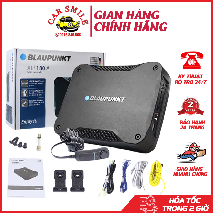 Loa sub gầm ghế ô tô blaupunkt xlf-180a - loa sub ô tô, loa trầm ô tô cao cấp smile car