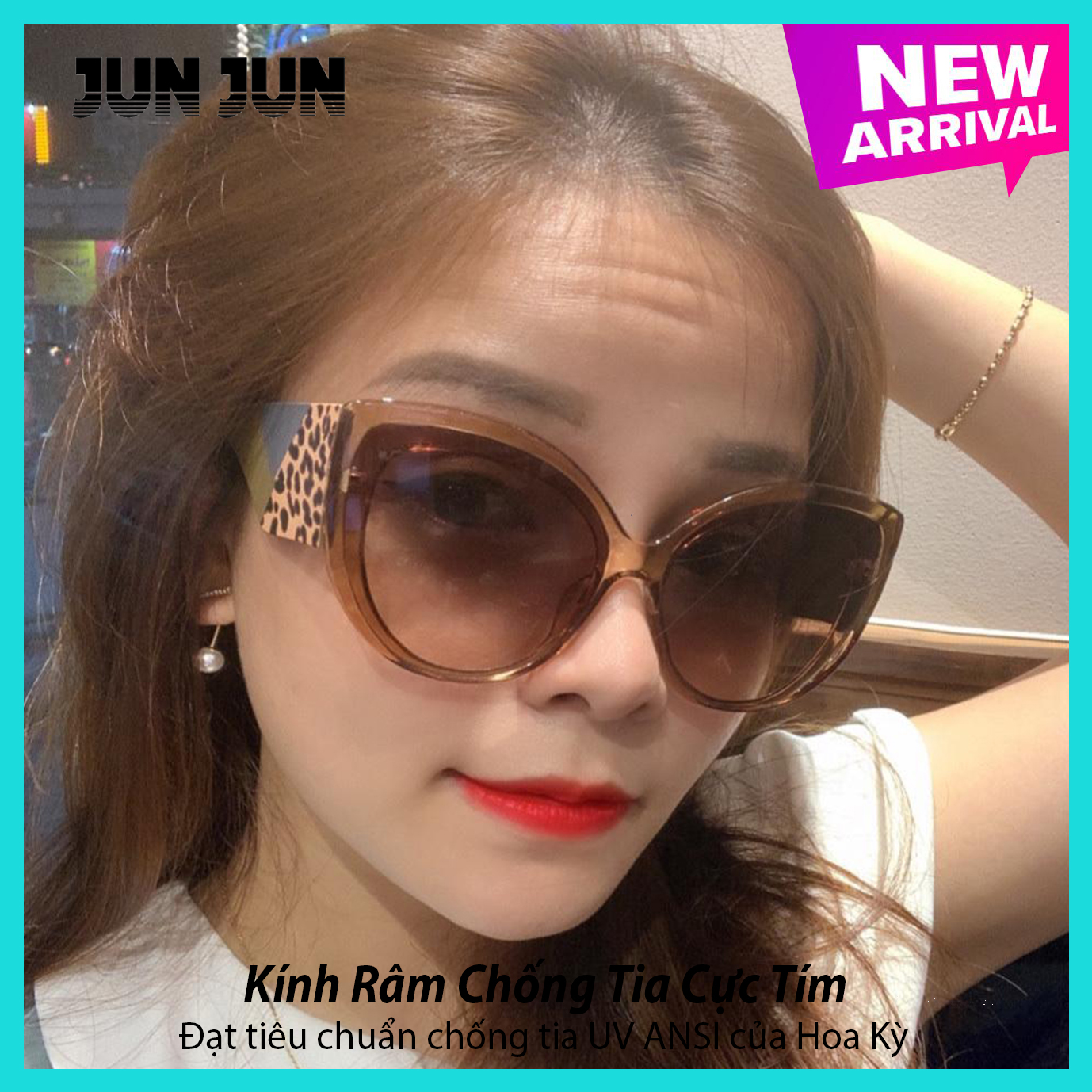 [TẶNG KÈM HỘP] Kính mát nữ cao cấp kiểu dáng mắt mèo bản lớn -Kính thời trang nữ chống tia UV FD2385