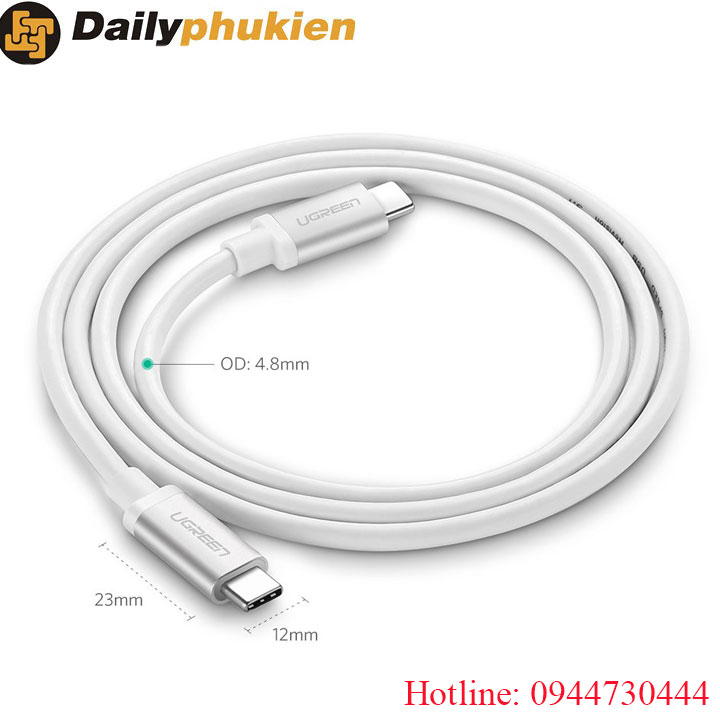 Cáp sạc usb type c dài 1.5m ugreen 60519