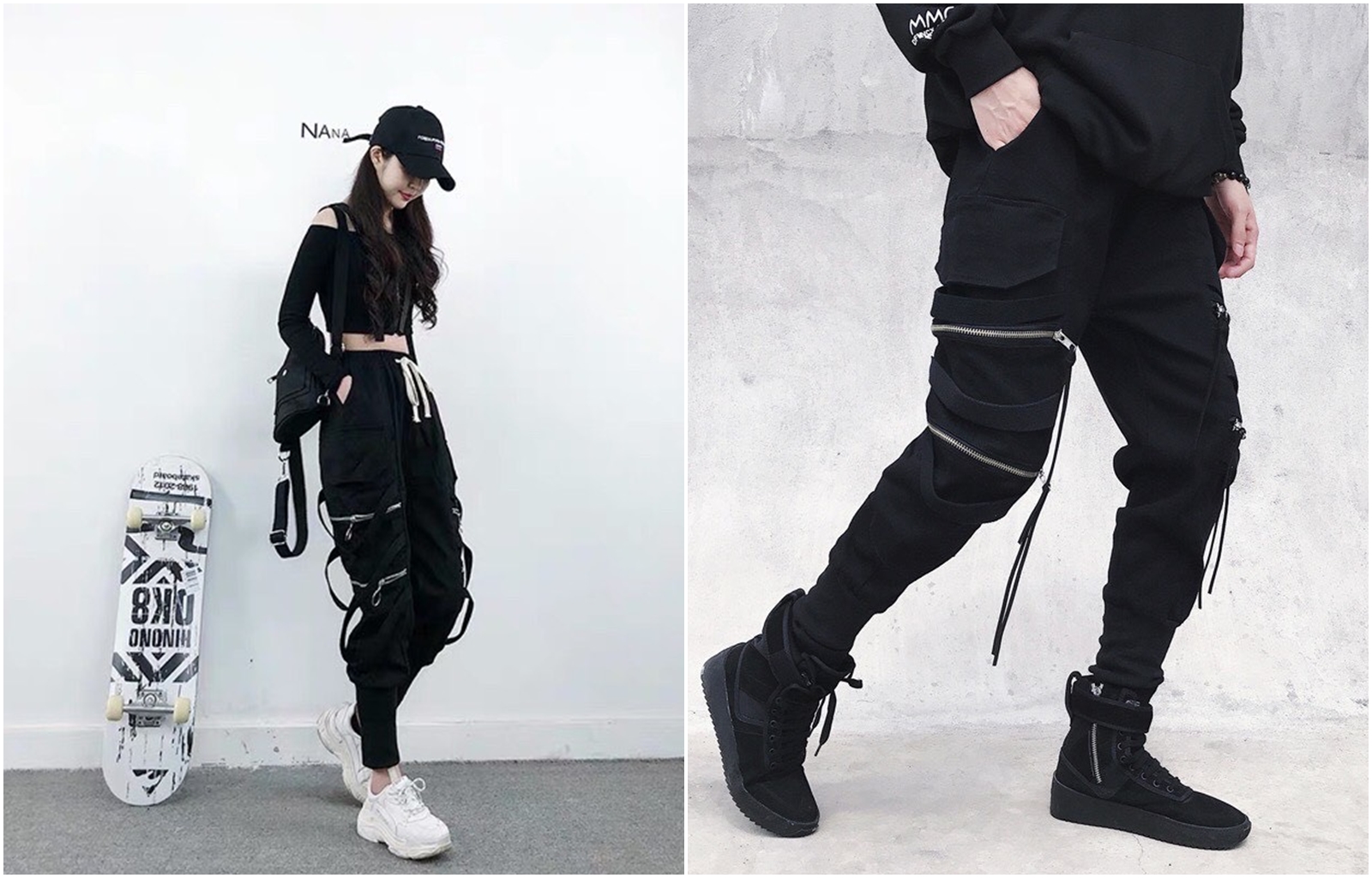 [Hoàn Tiền 15%] Quần Jogger kaki túi hộp zipper đen