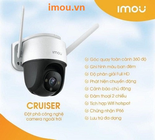Camera ip wifi ptz 4mp ipc-s42fp-imou ngoài trời 4.0