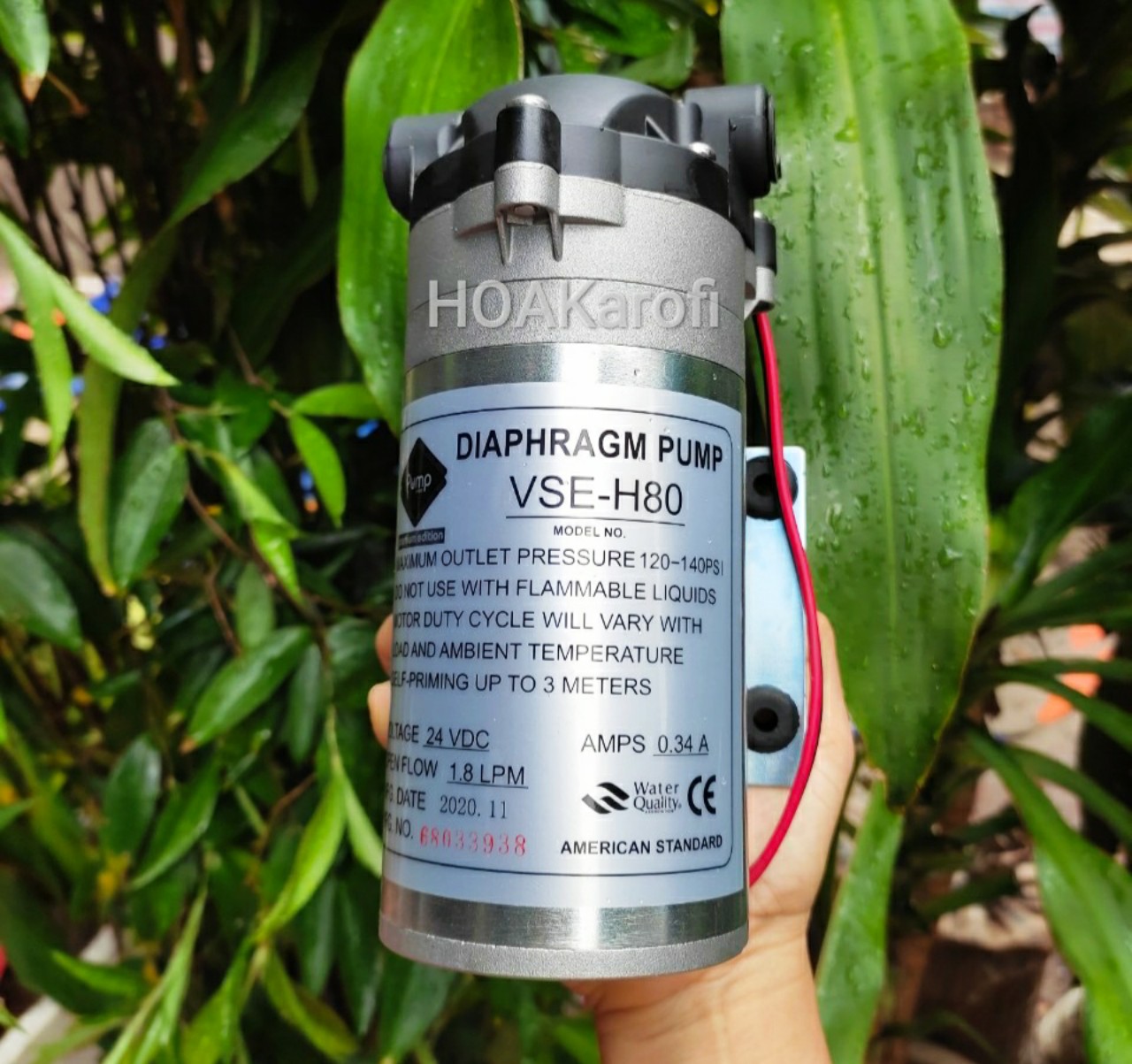 Bơm Máy Lọc Nước RO VSE-H80 AMERICAN STANDARD - Bơm Hút Đẩy Khỏe - BH 12 Tháng
