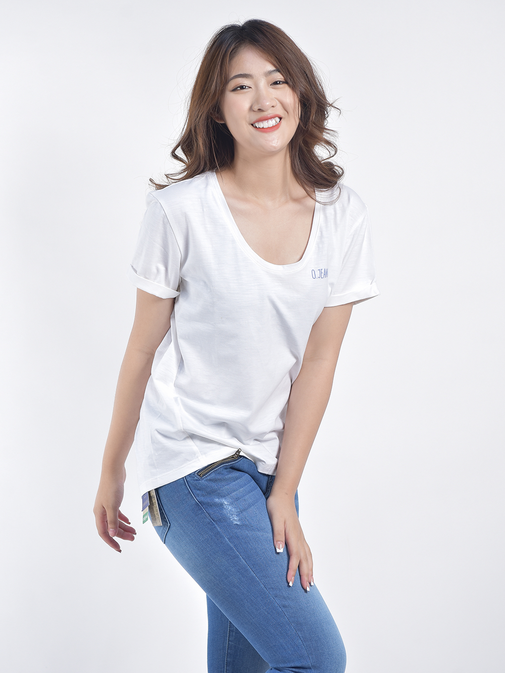 Áo t-shirt o.jeans - ngắn tay cổ tròn - 5atc850493bw