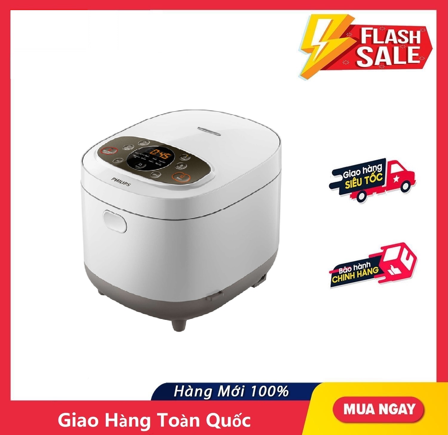 Nồi cơm điện tử philips 1.8 lít hd4533 - hàng chính hãng