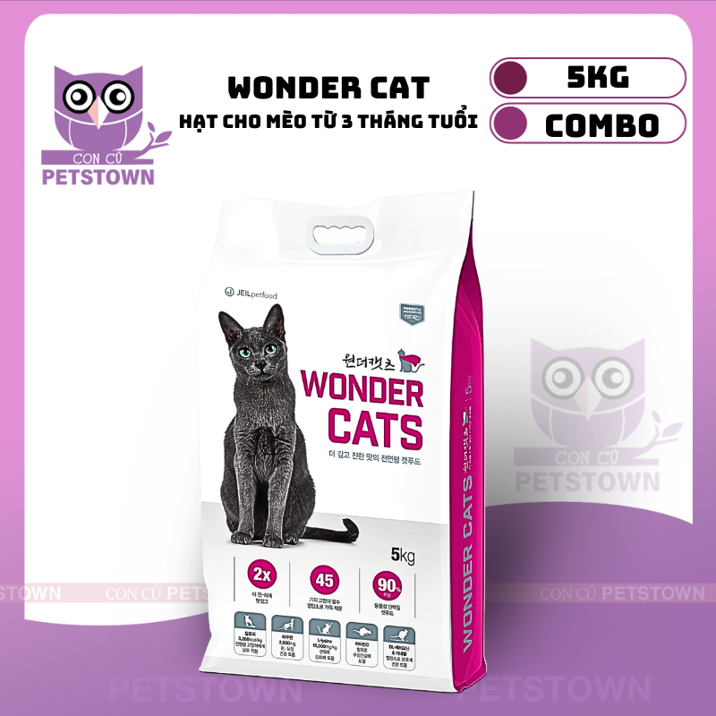 Wonder Cats 5kg Thức ăn hạt cho mèo mọi lứa tuổi Hàn Quốc