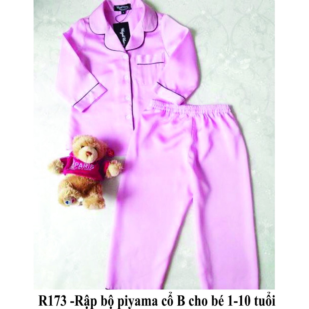 Rập bộ piyama cổ b - rập giấy mã r173