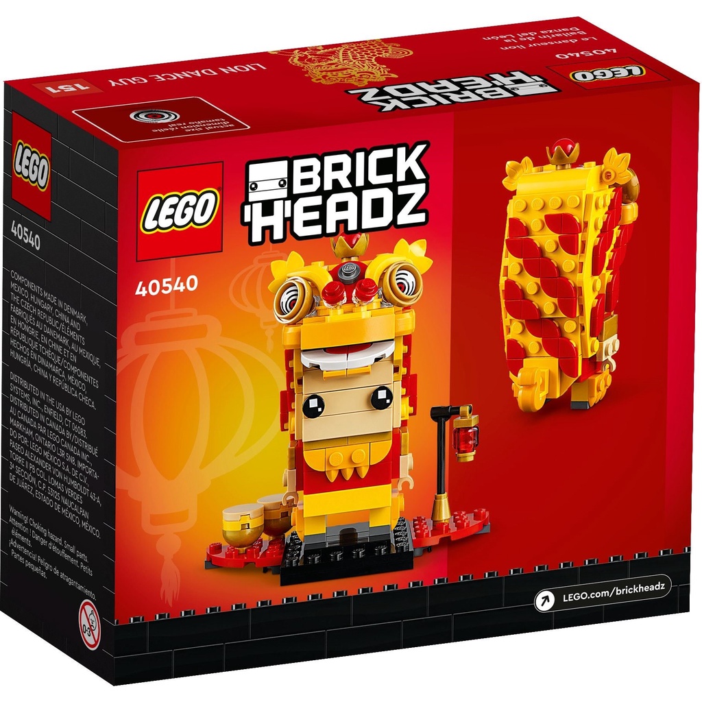 40540 lego® brickheadz™ lion dance guy - đồ chơi xếp hình gã múa sư tử