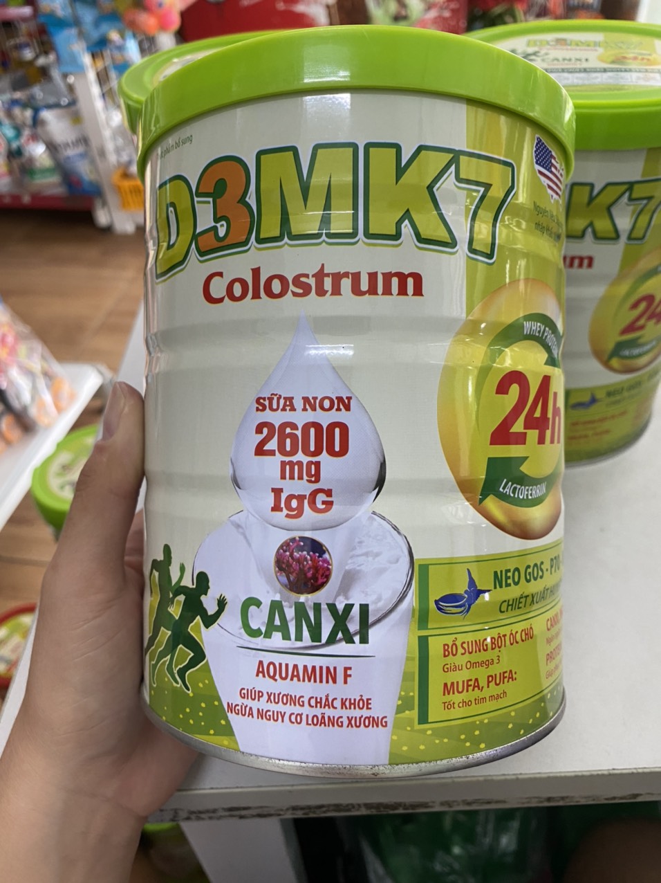 Sữa D3 MK7 - chiết xuất huyết yến thế hệ mới sữa dành cho người trên 18