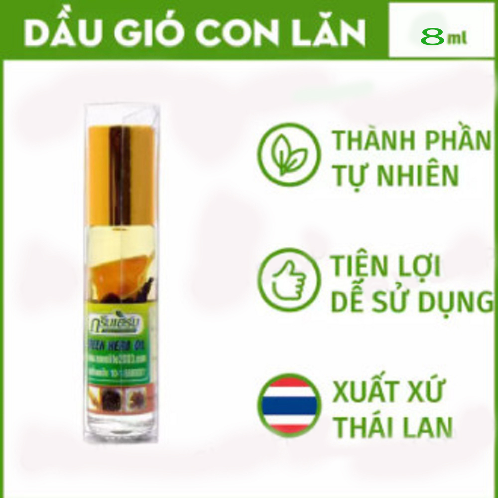 Dầu gió con lăn thảo dược sâm thái lan green herb oil