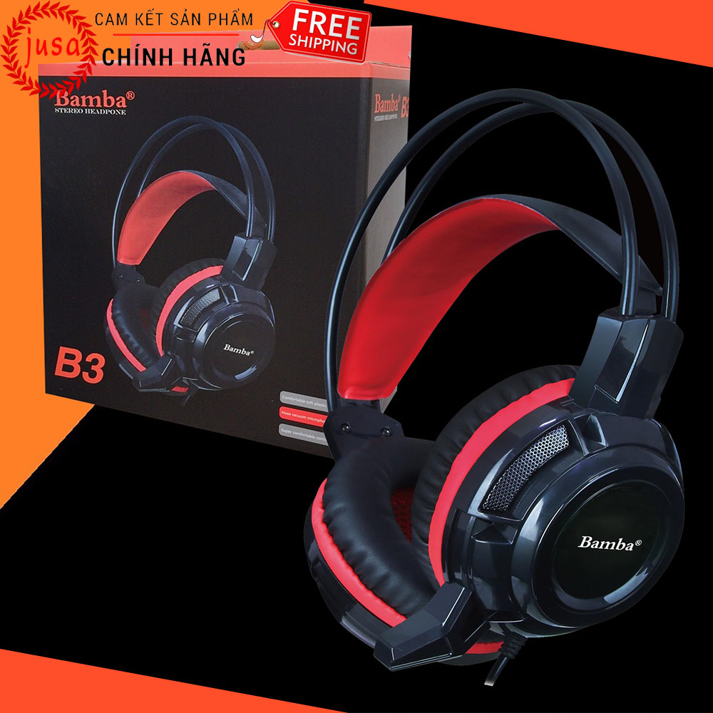 Tai nghe bamba b3 led headphone chụp tai cao cấp mẫu cực đẹp chất lượng - chỉ có tại jusa