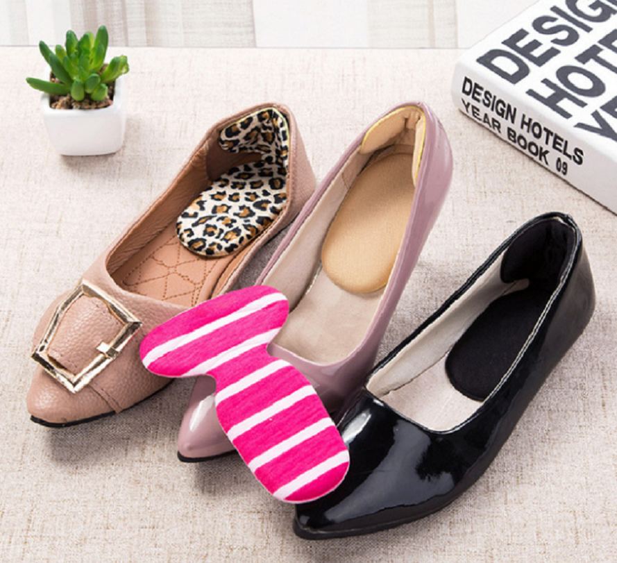 [HCM]Bộ 2 miếng lót gót giày cao su hình chữ T 13.8x8.5cm