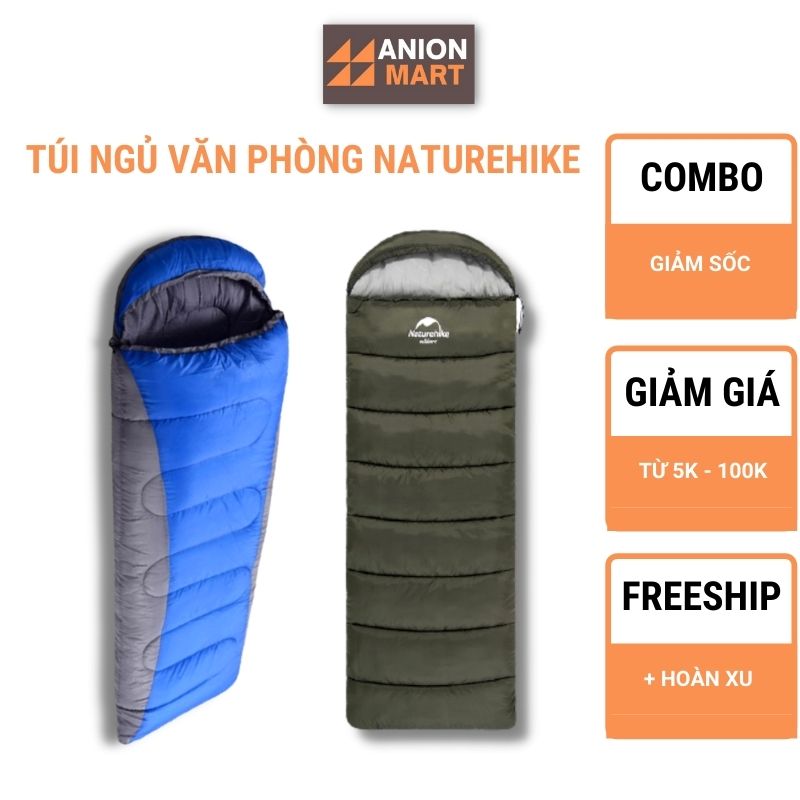 Túi Ngủ Văn Phòng Chính Hãng NatureHike Chất Liệu Polyester Taffeta Mềm Mại Thân Thiện Với Da, Túi Ngủ Cắm Trại Du Lịch Dã Ngoại Gấp Gọn Thiết Kế Mới – Anion Mart