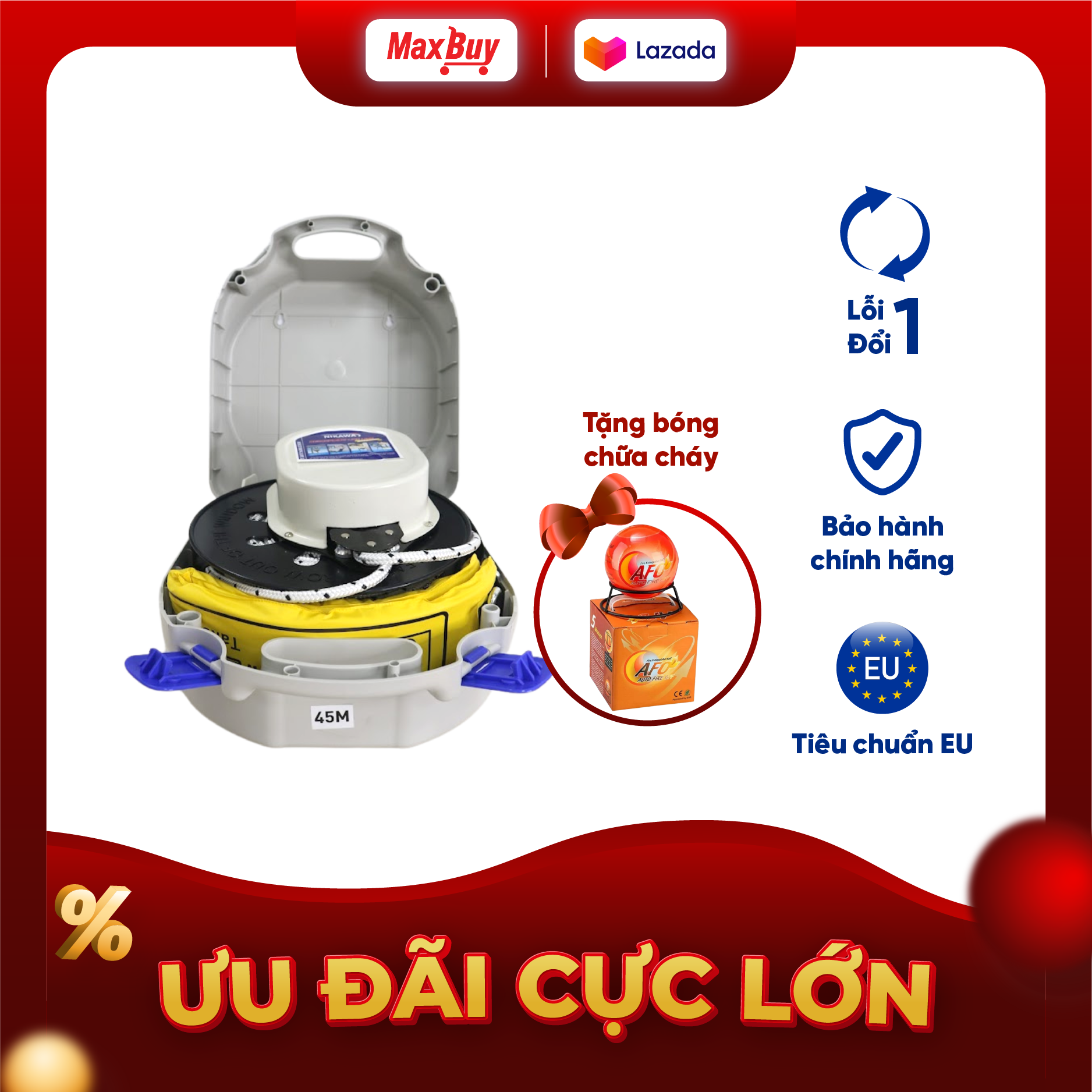 Bộ dây thoát hiểm tự động nikawa kdd-11f dài 33m