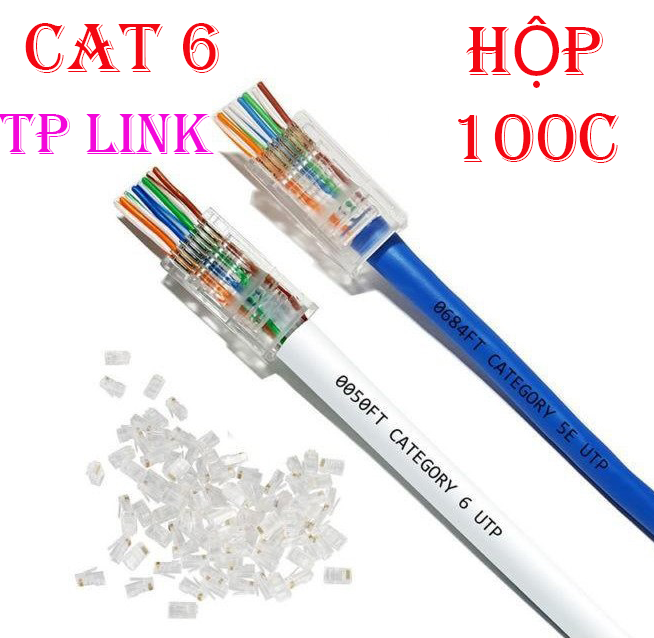 Hạt mạng rj45 tp-link xuyên thấu cat6