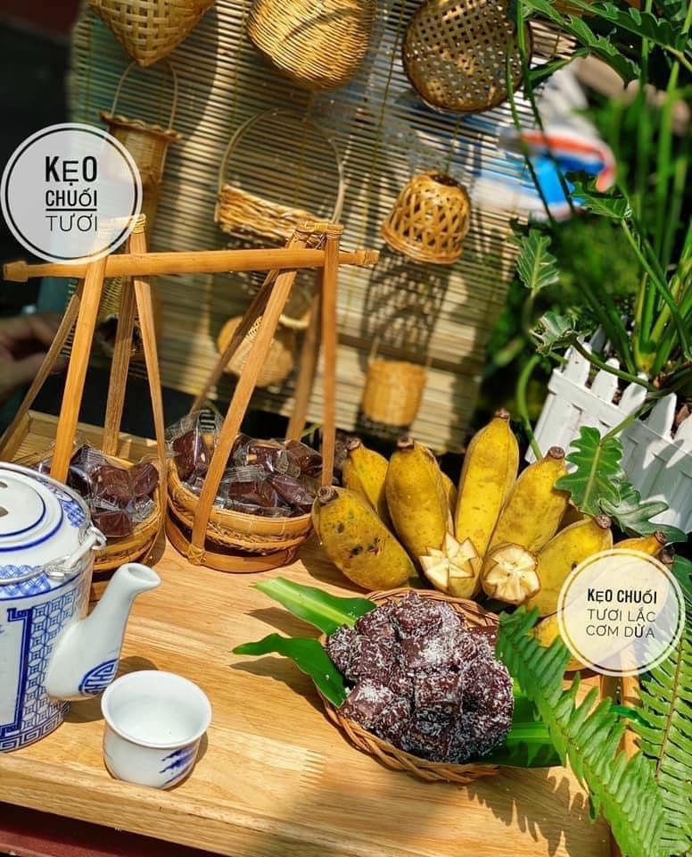 Kẹo chuối phủ dừa trai đẹp 400g