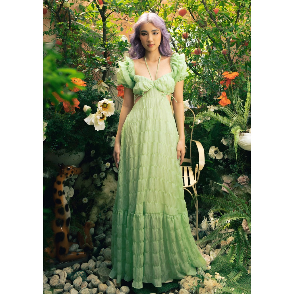 Resses đom đóm dress xanh lá