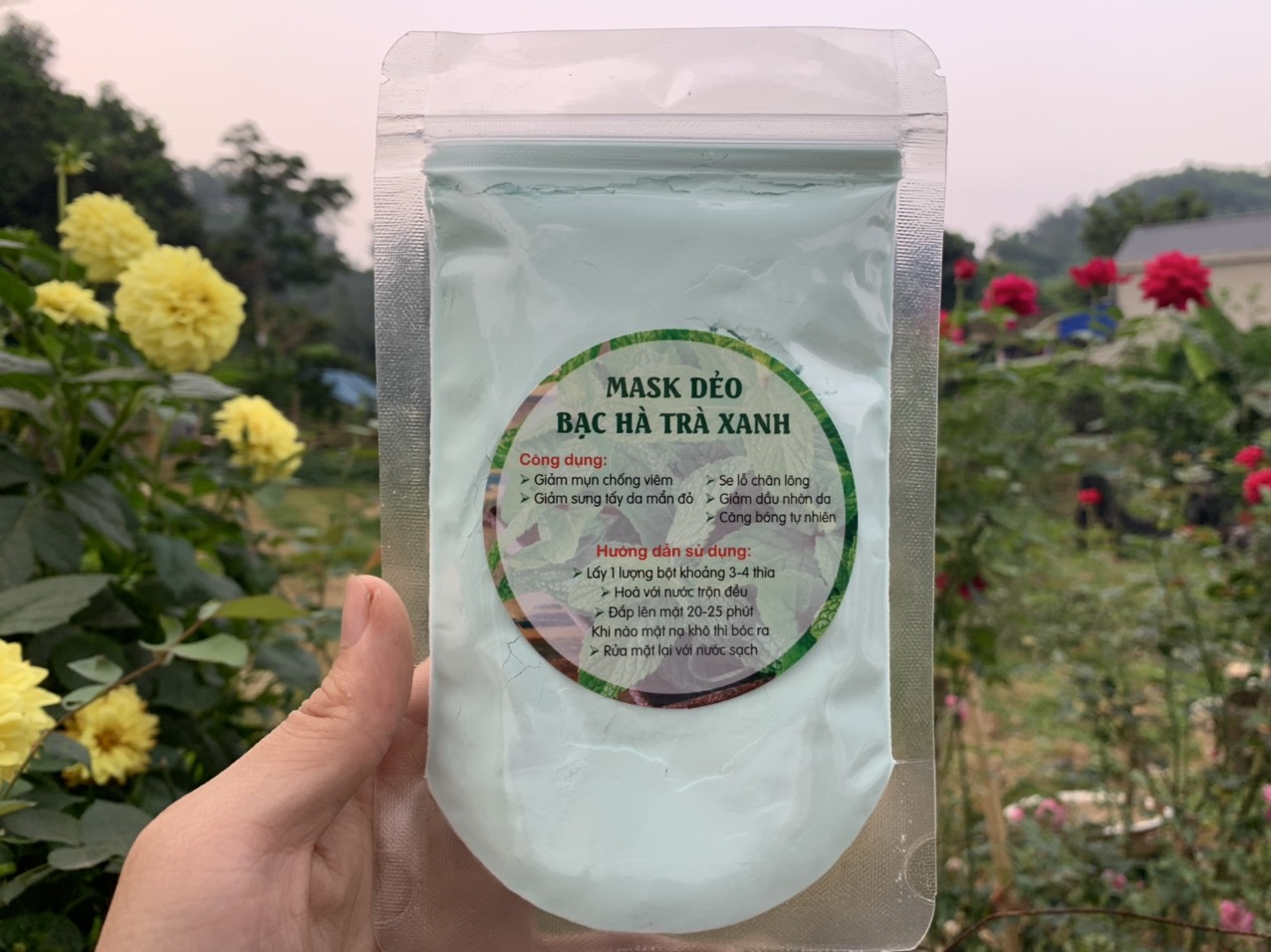 0,5kg mặt nạ dẻo bạc hà trà xanh