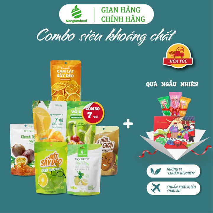 NÔNG LÂM FOOD - COMBO SIÊU KHOÁNG CHẤT 7 TRÁI CÂY SẤY