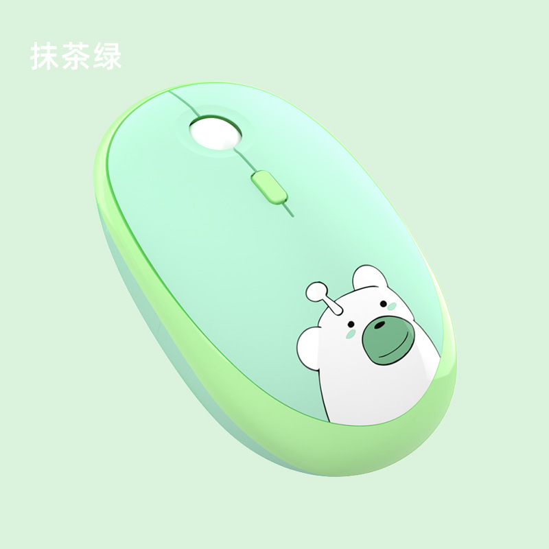 Mofi Chuột Không Dây Skyscraper Câm Cô Gái Dễ Thương Hello Bear Máy Tính Để Bàn Máy Tính Xách Tay Đa Năng Bear .QYU-16N