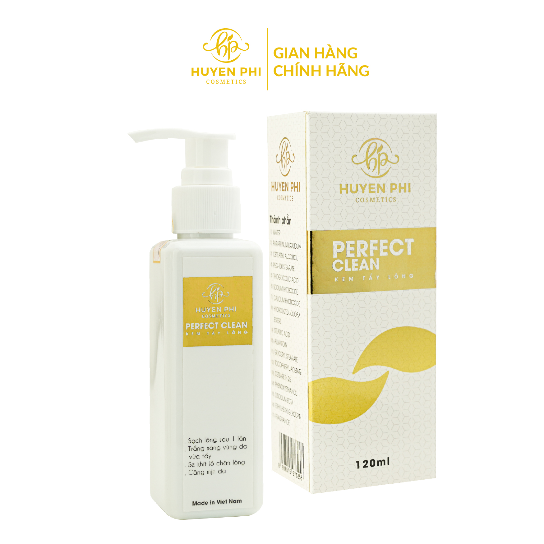 Kem Tẩy Lông Perfect Clean Huyền Phi [TẶNG 1 SERUM ỨC CHẾ LÔNG MỌC CHẬM, MỎNG, THƯA]