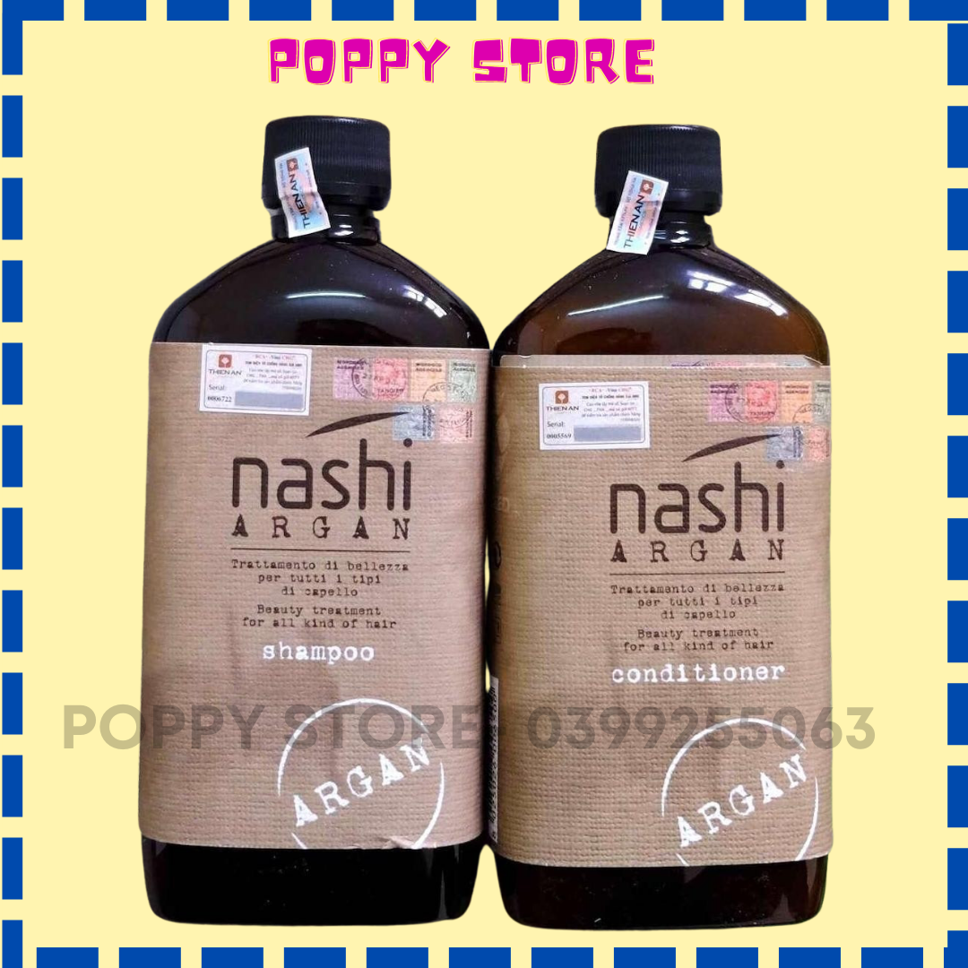 Bộ dầu gội xả chống rụng tóc nashi argan 500ml