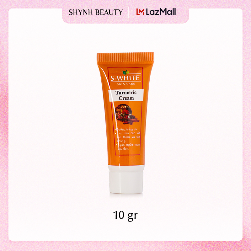 Kem S-White Turmeric Cream Giảm Mụn Dưỡng Trắng Mịn Da toàn thân 10g