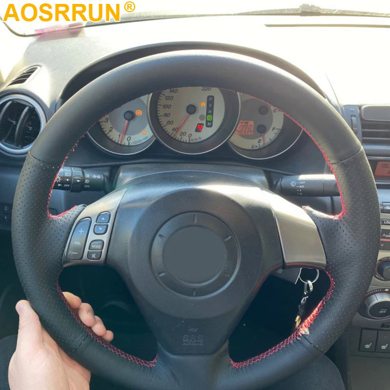 Aosrrun-Vô lăng ô tô da thật, phụ kiện ô tô cho Mazda 3 2003-2009 cũ, Mazda 6 2002-2006, Mazda 5
