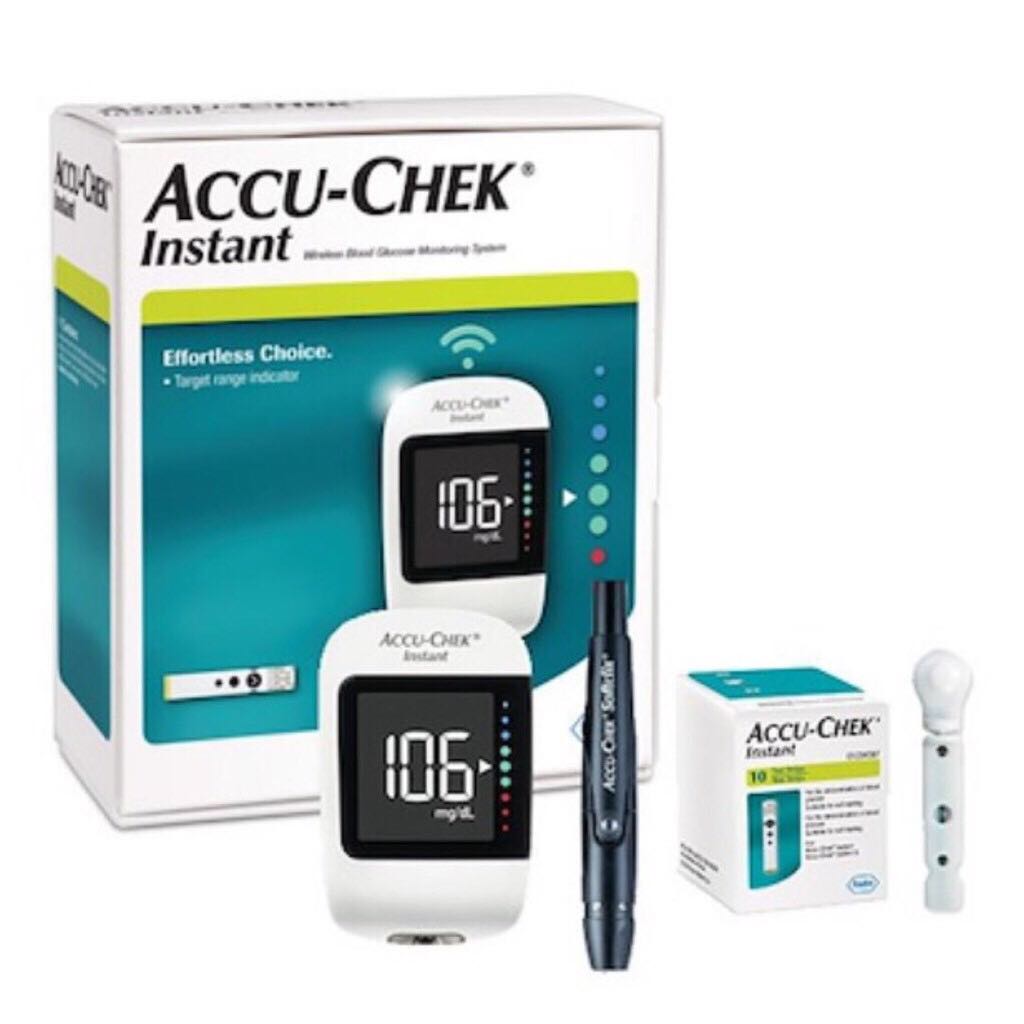 máy đo đường huyết Accu-Chek Instant MỸ tặng 25 que thử