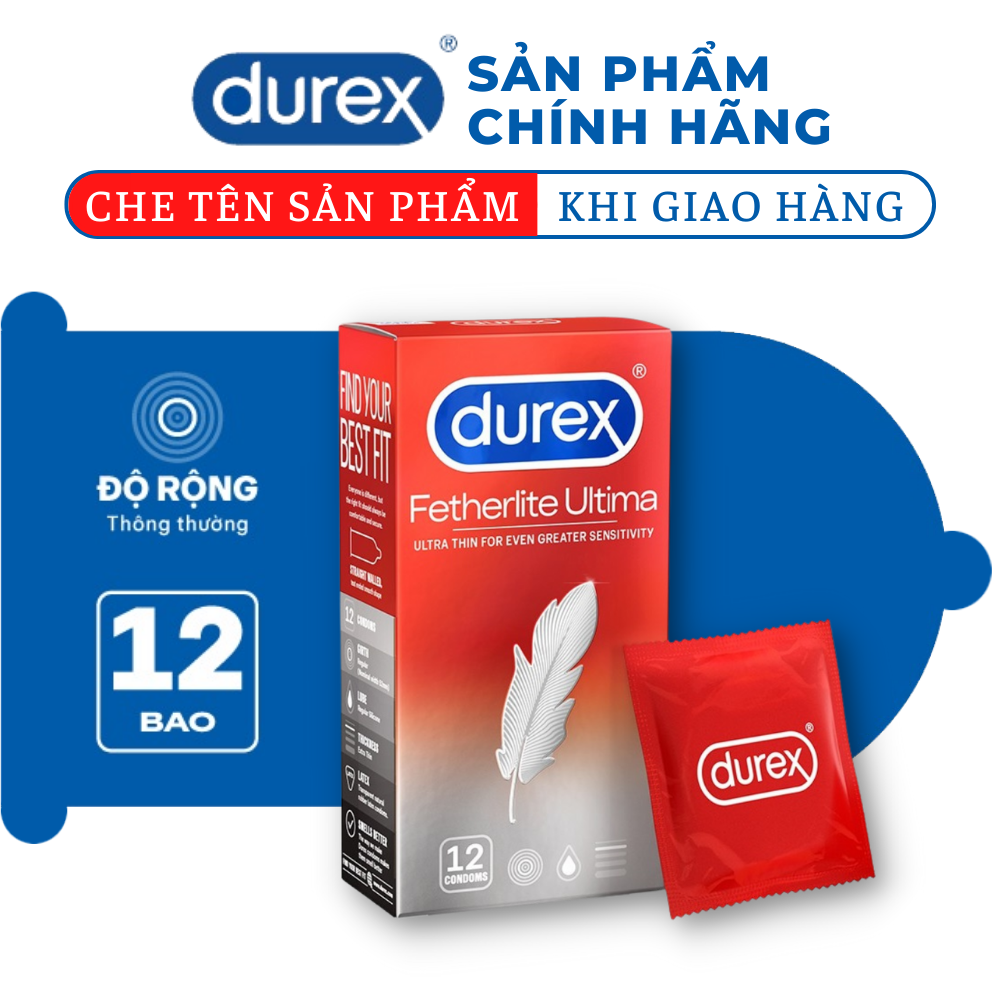 Bao cao su Durex Fetherlite Ultima siêu mỏng 12C