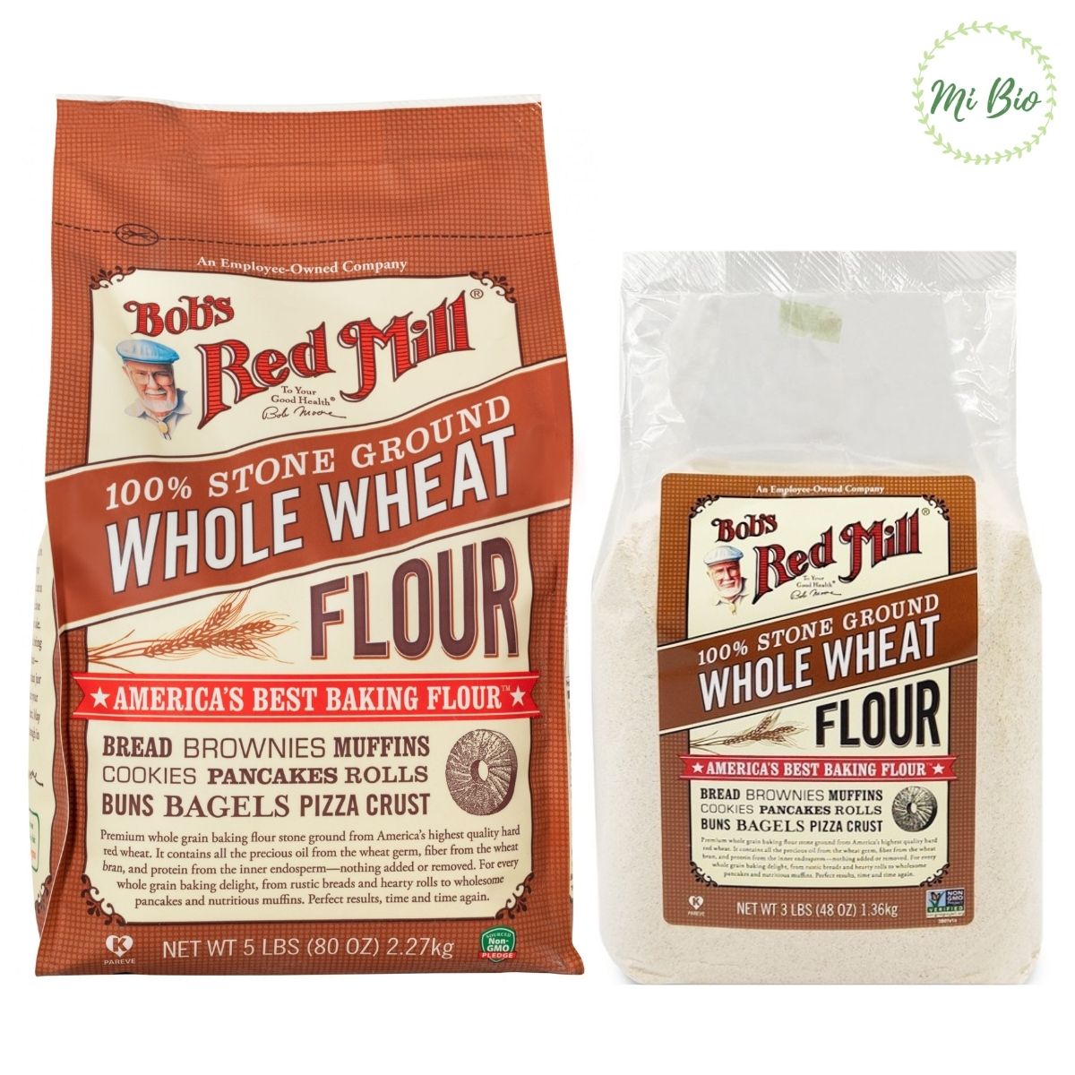 Wheat flour raw bran non-gmo-BOB S Red Mill whole wheat flour