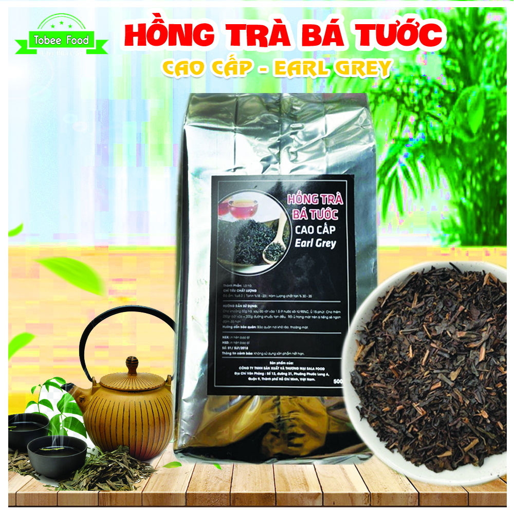 Hồng Trà Bá Tước Cao Cấp ( gói 500 gram ) - Trà pha trà sữa thơm ngon - Tobee Food