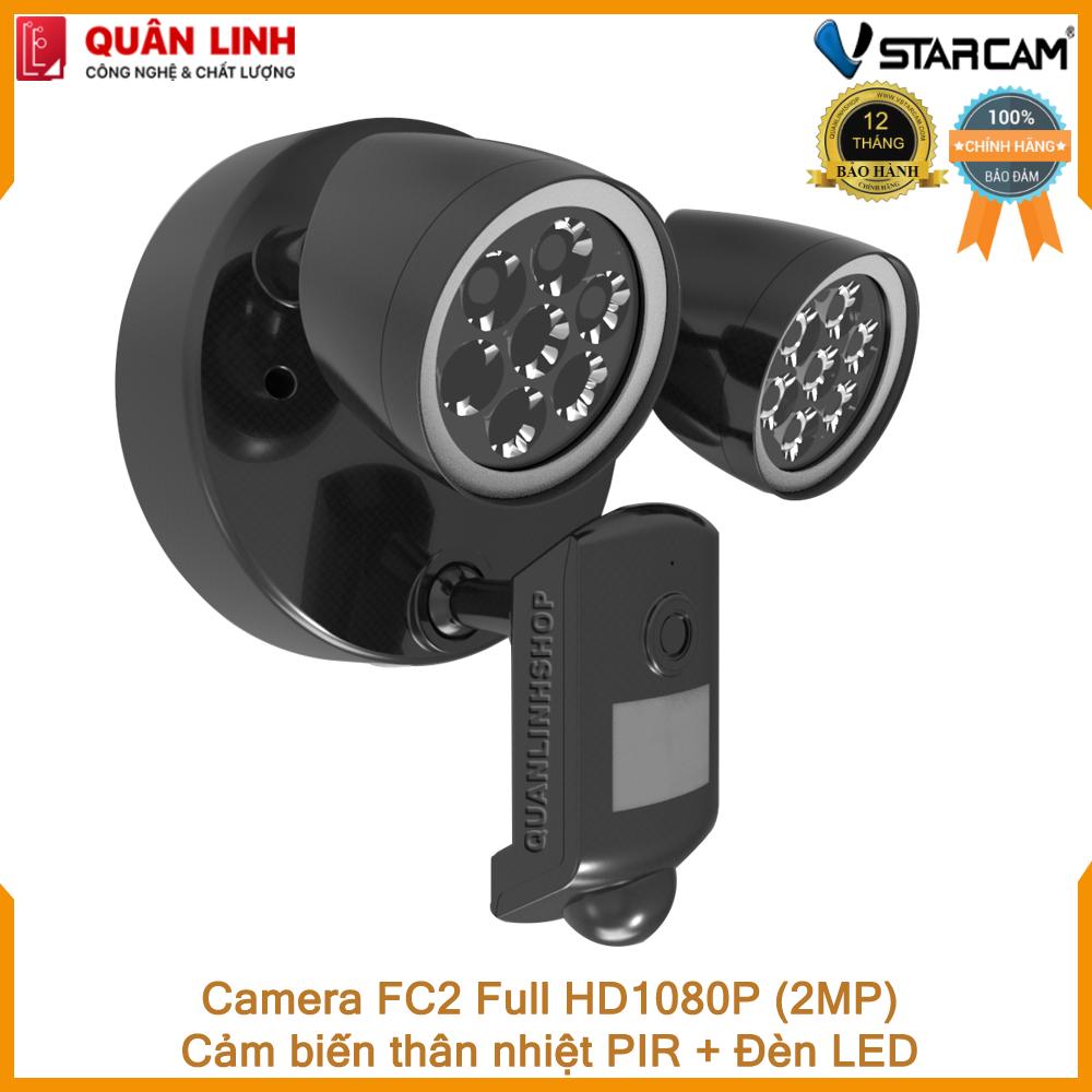 Camera IP hồng ngoại báo động chiếu sáng LED thông minh Vstarcam FC2 full HD 1080P