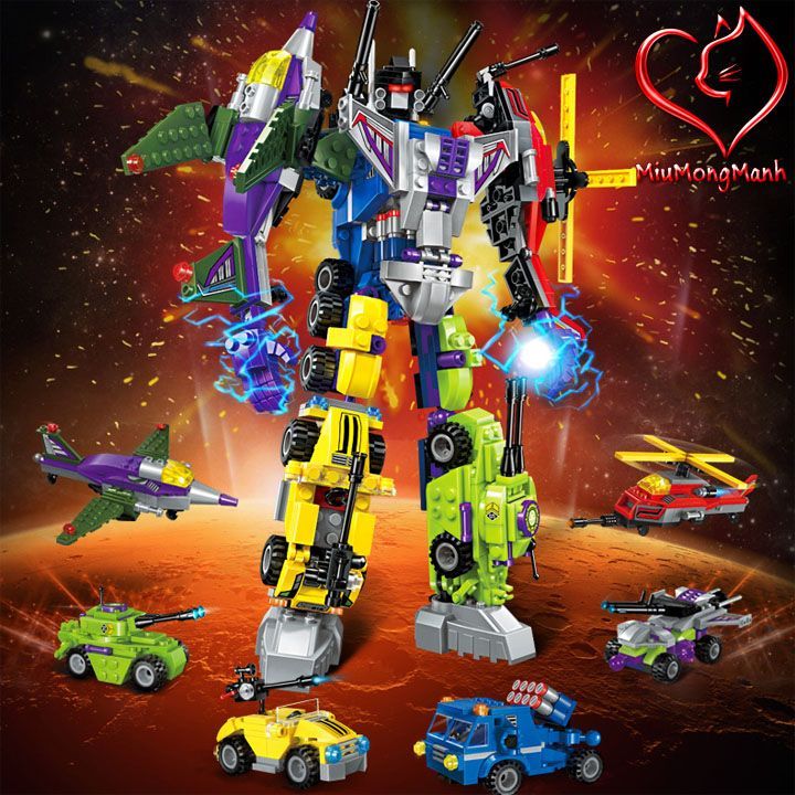 Siêu Robot Chiến Thần Hủy Diệt 506 Chi Tiết 6 trong 1 Non-Lego Enlighten Qman Đồ Chơi Lắp Ráp Xếp Hình
