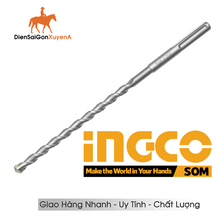 Mũi khoan bê tông đuôi gài 10x210mm ingco dbh1211003 - điện sài gòn xuyên á