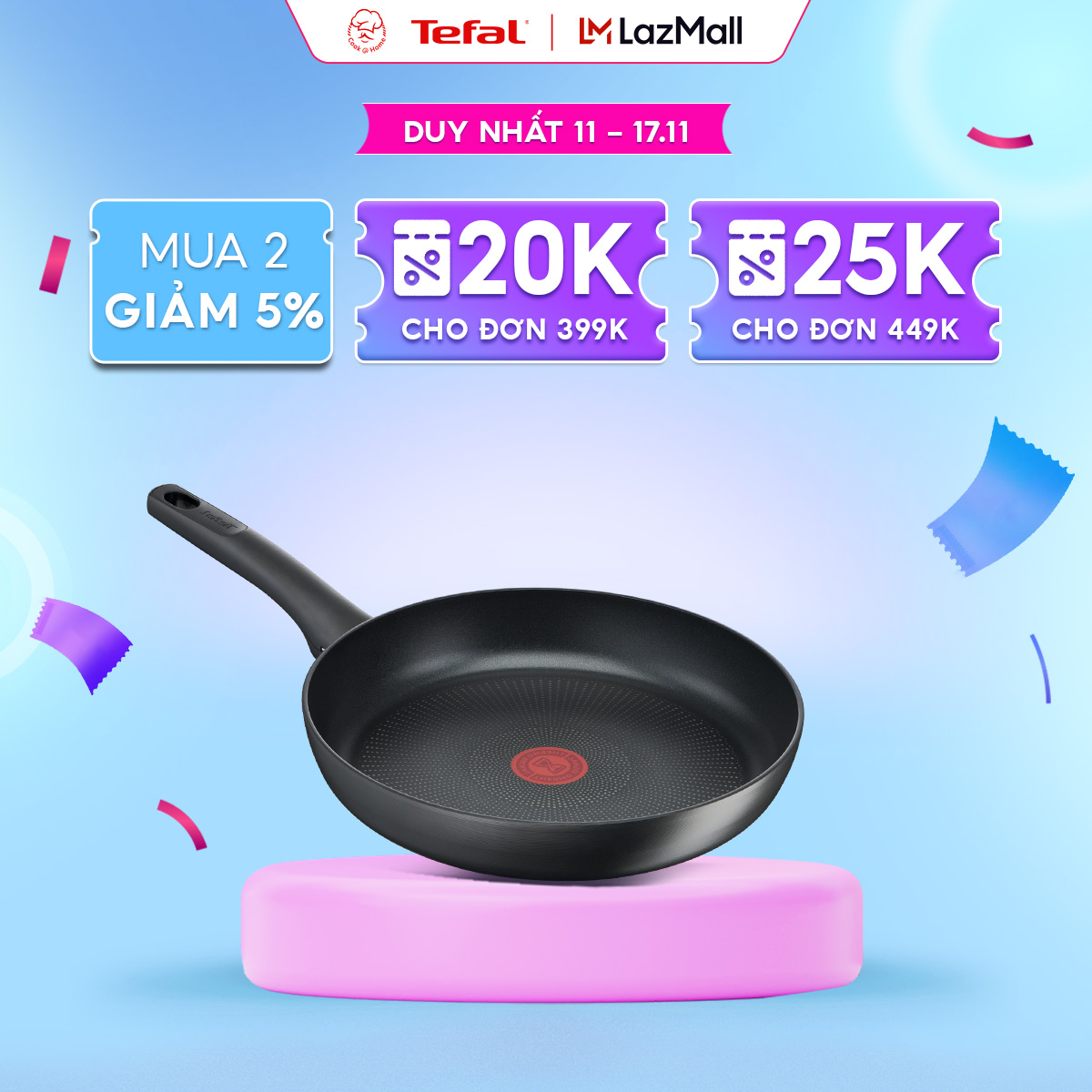 Chảo chống dính bếp từ Tefal Ultimate nhập khẩu Pháp size 20cm/24cm/26cm/28cm - Bảo hành 2 năm