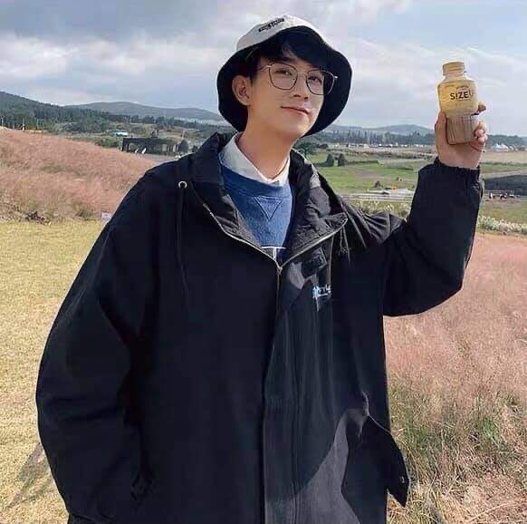 Áo khoác kaki Nam Cao Cấp Hàng chất Lượng Thiết kế Tay Bó In PIKACHU SAU LƯNG  ,Dây Kéo Nút Túi Hộp Nhỏ (có nón) Thời Trang PSS