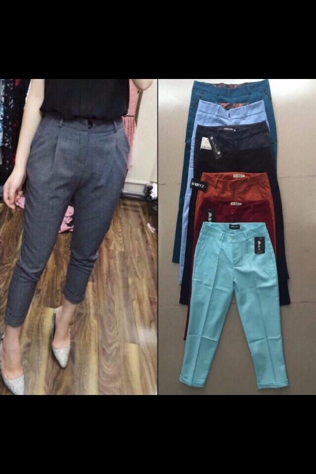 Quần baggy kate lửng nữ dáng đẹp công sở