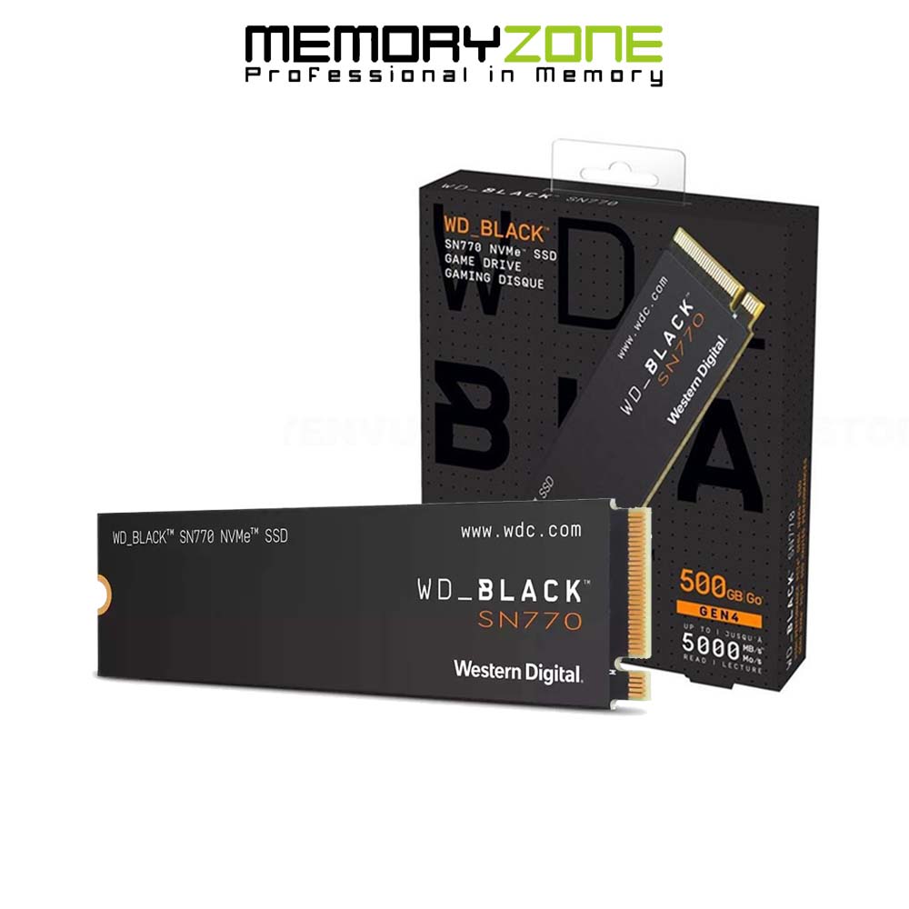 Ổ cứng ssd wd black sn770 pcie gen4 x4 nvme m.2 500gb wds500g3x0e