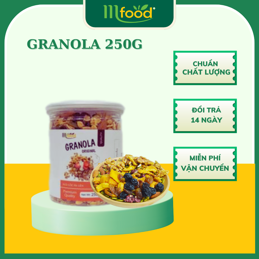 [HCM]Granola Yến Mạch Mix Hạt Giảm Cân MFOOD Hủ 250g