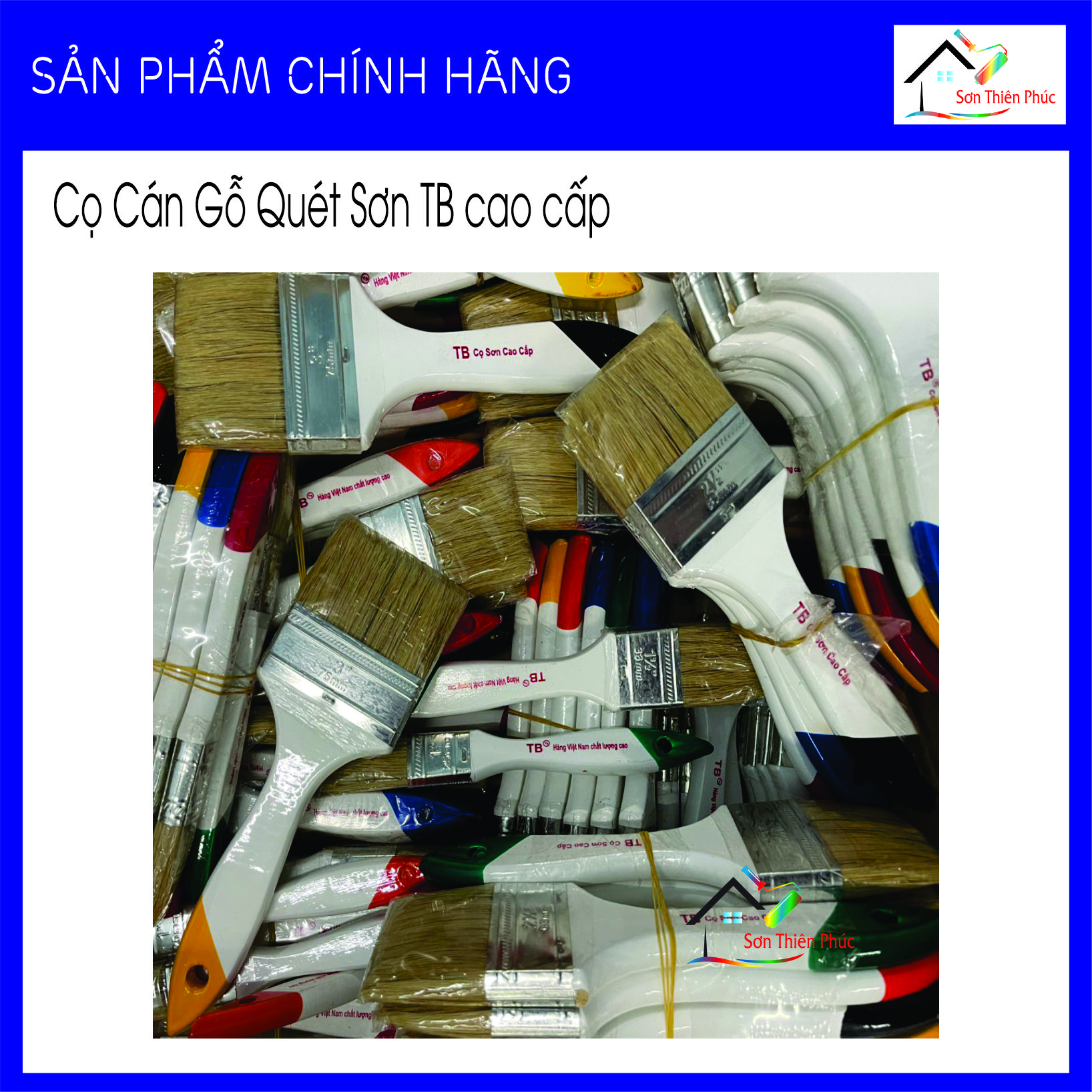 Chổi cọ tb cán gỗ quét sơn cao cấp giá rẻ
