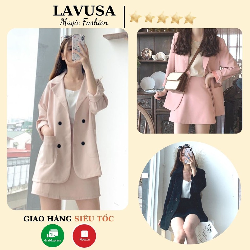 Set Blazer Vest Kèm Chân Váy Nhiều Màu Siêu Xinh